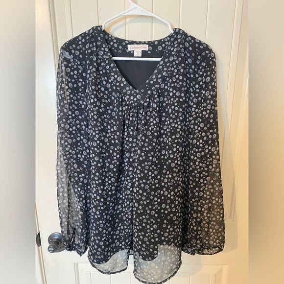 Coldwater Creek Tops - Women’s Coldwater Creek Black/Gray Blouse - Size M